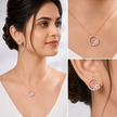 Rose Circle Leaf Studs