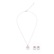 Crimson Floating Frame Studs - Pink
