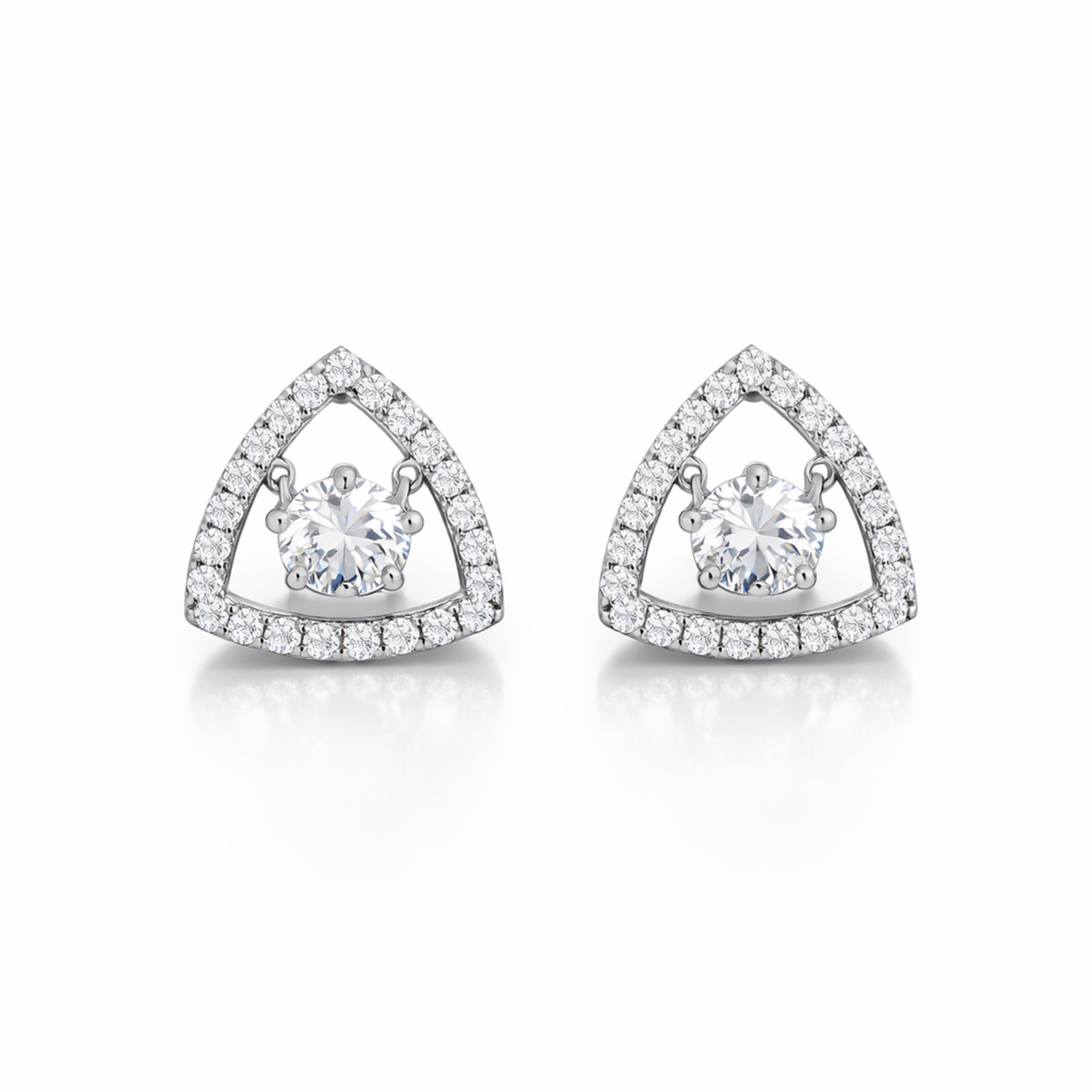 Geo Triangle Solitaire Studs