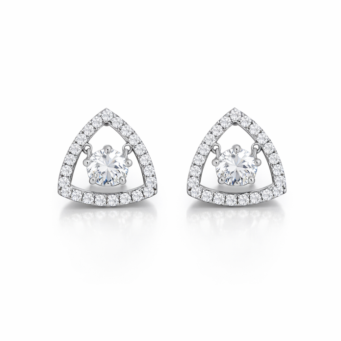Geo Triangle Solitaire Studs