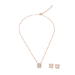 Rose Square Solitaire Studs