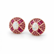Opal Mandala Studs