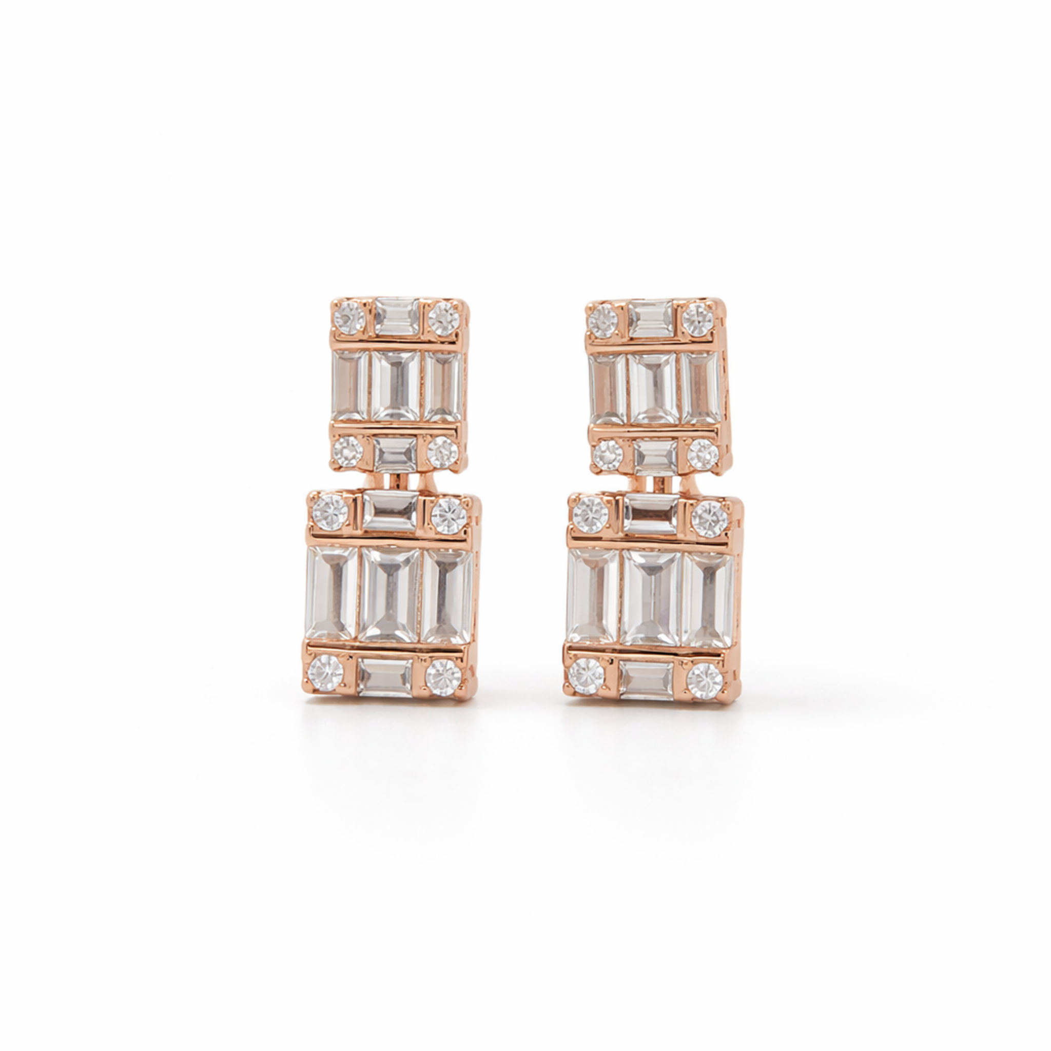 Rose Baguette Art Deco Drops