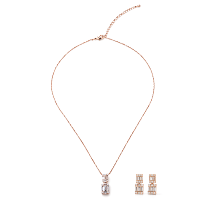 Rose Baguette Art Deco Drops
