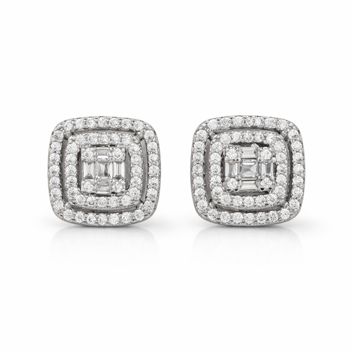 Imperial Cushion Cluster Studs