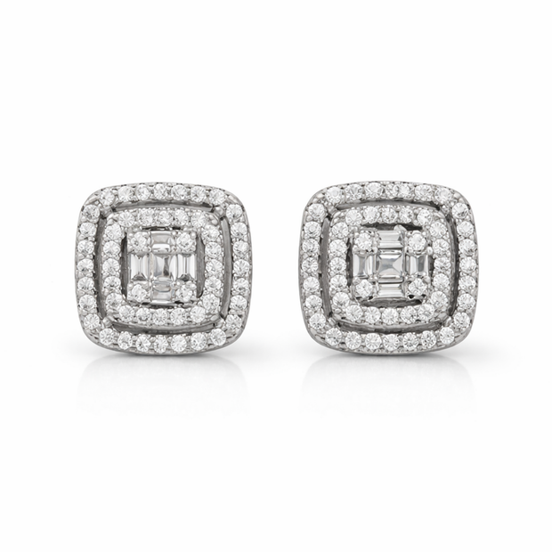 Imperial Cushion Cluster Studs