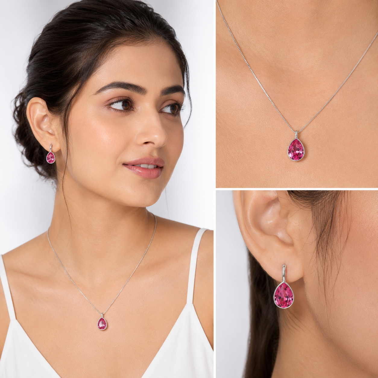 Fuchsia Teardrop Drops