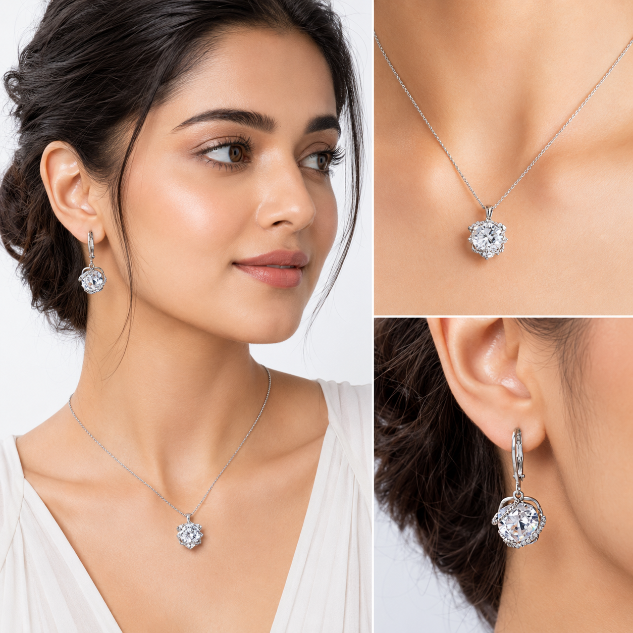 Crystal Knot Drop Earrings