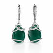 Emerald Wrapped Teardrop Drops