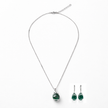 Emerald Wrapped Teardrop Drops