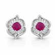 Ruby Petal Bloom Studs