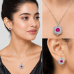 Ruby Petal Bloom Studs
