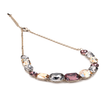 Multi-Color Mixed Crystal Rose Gold Statement Necklace Set