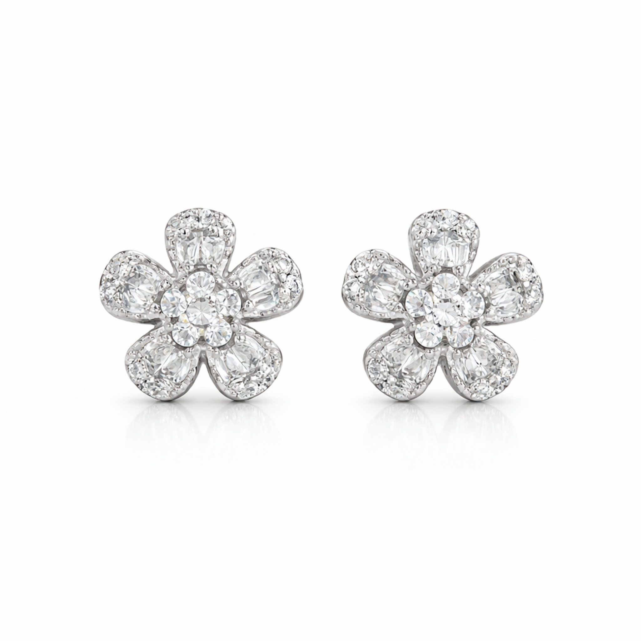 Diamond Bloom Flower Studs