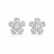 Diamond Bloom Flower Studs