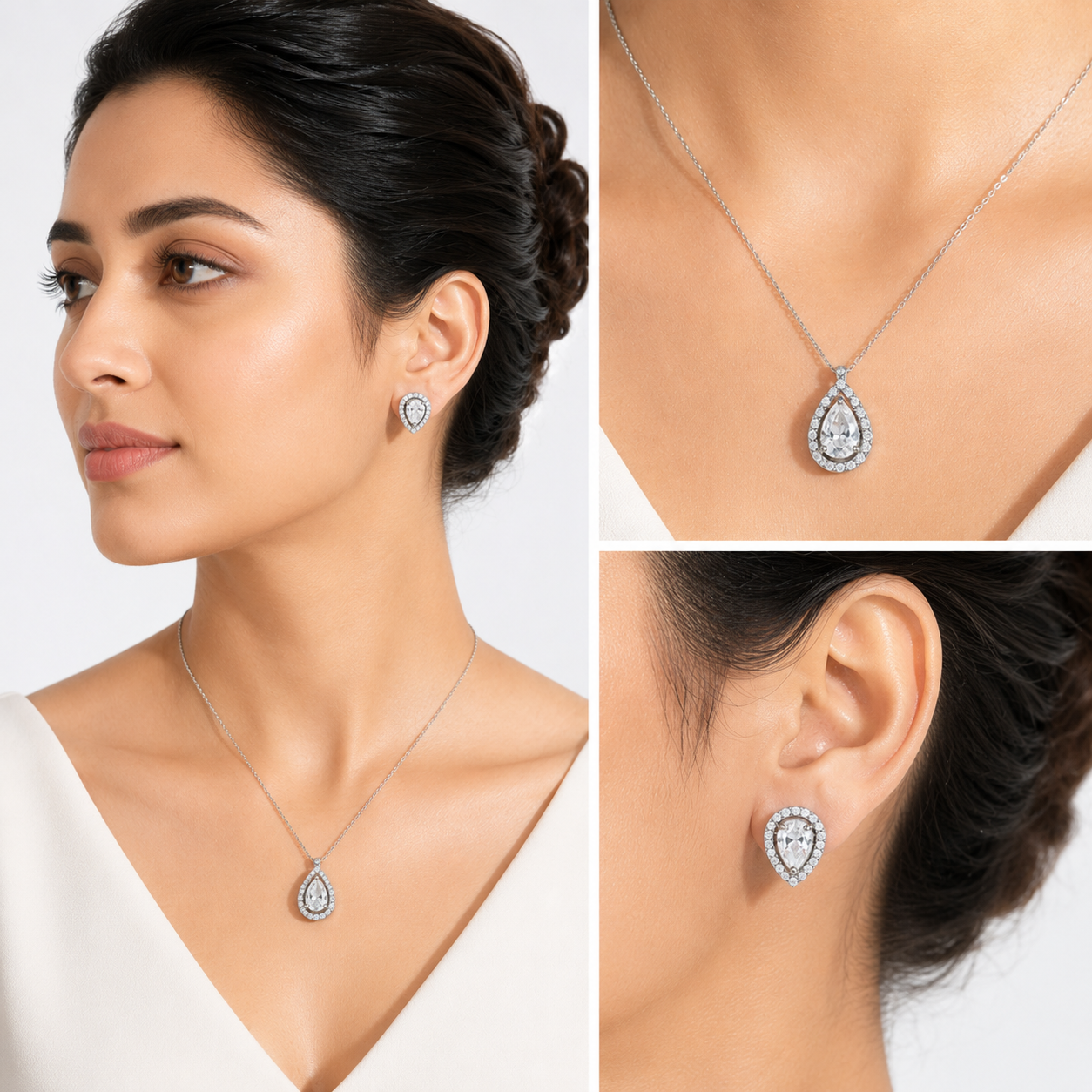 Dewdrop Halo Studs