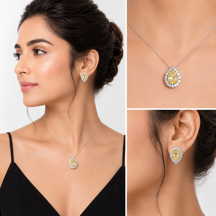 Sunshine Pear Burst Studs