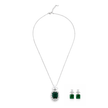 Emerald Square Drop Earrings