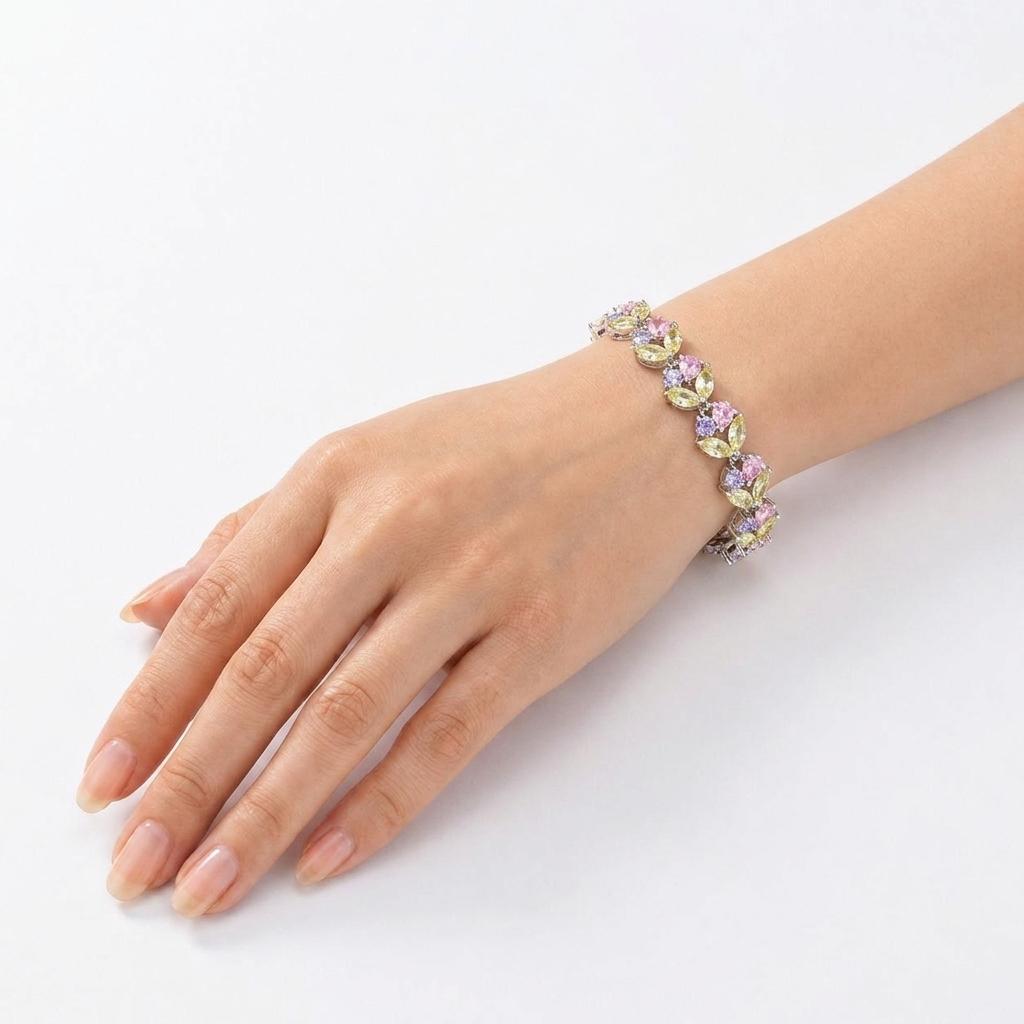 Sapphire Halo Tennis Bracelet