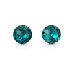 Round Brilliant Crystal Stud Earrings - Emerald Green