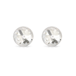Round Brilliant Crystal Stud Earrings - Clear
