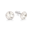 Round Brilliant Crystal Stud Earrings - Clear