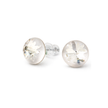 Round Brilliant Crystal Stud Earrings - Clear
