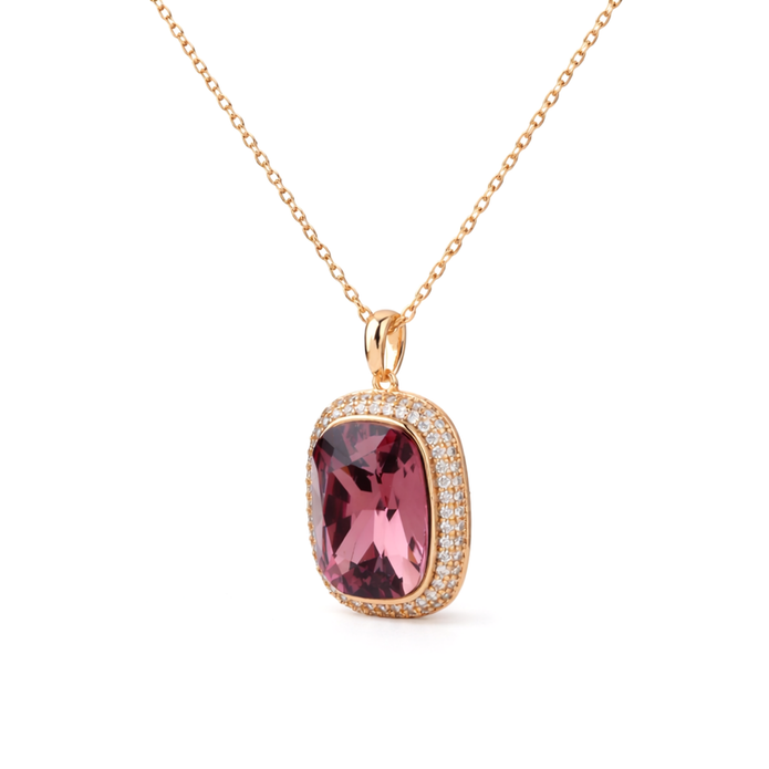 Blush Royale Cushion Pendant Set