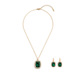 Blush Royale Cushion Pendant Set - Emerald Green
