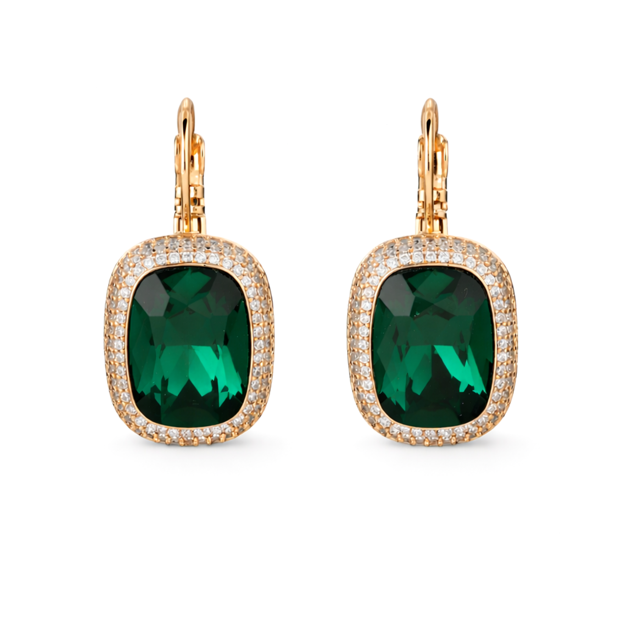 Blush Royale Cushion Pendant Set - Emerald Green