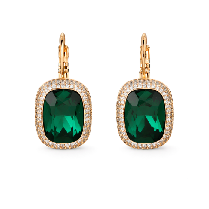 Blush Royale Cushion Pendant Set - Emerald Green