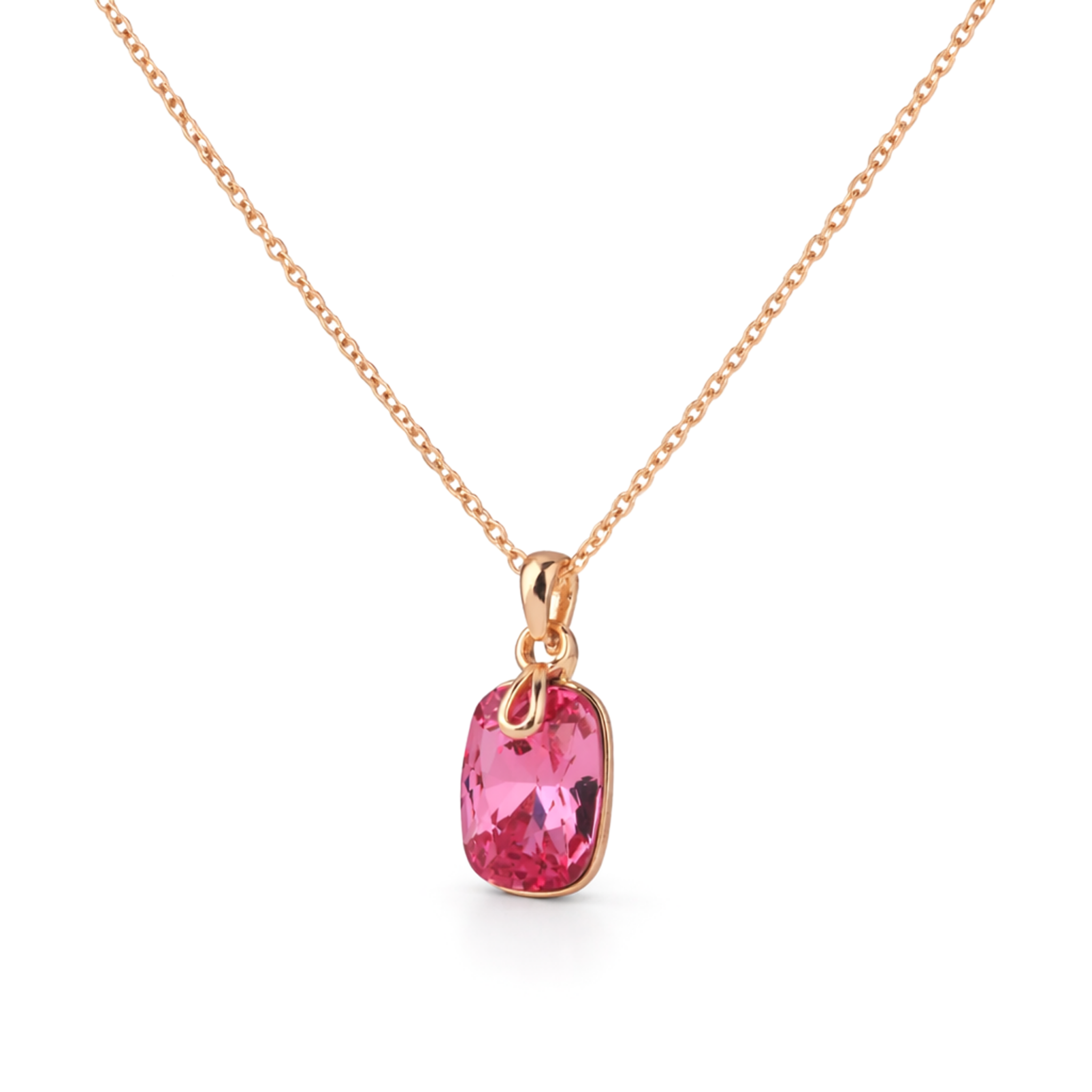 Fuchsia Chic Solitaire Pendant Set