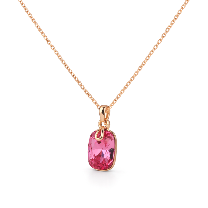 Fuchsia Chic Solitaire Pendant Set