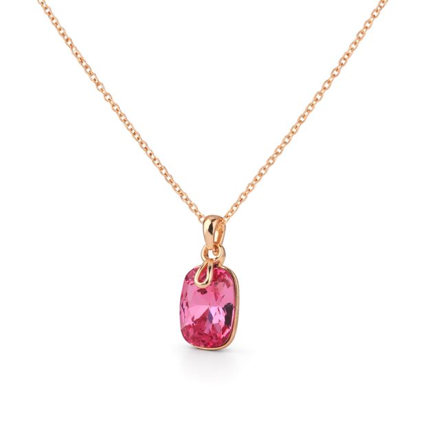 Fuchsia Chic Solitaire Pendant Set