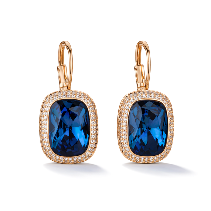 Blush Royale Cushion Pendant Set - Navy Blue