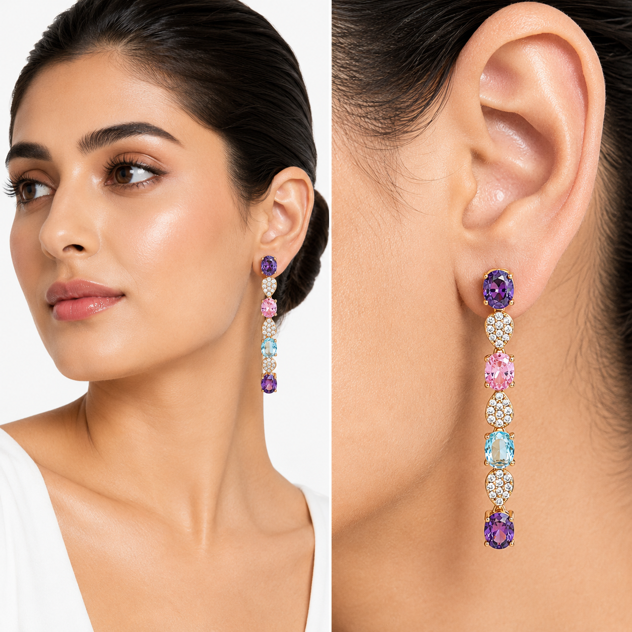 Aurora Cascade Drop Earrings