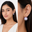 Sky Rivoli Lever-Back Earrings - Lavender