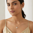 Gold-Tone Crystal Halo Pendant Necklace Set