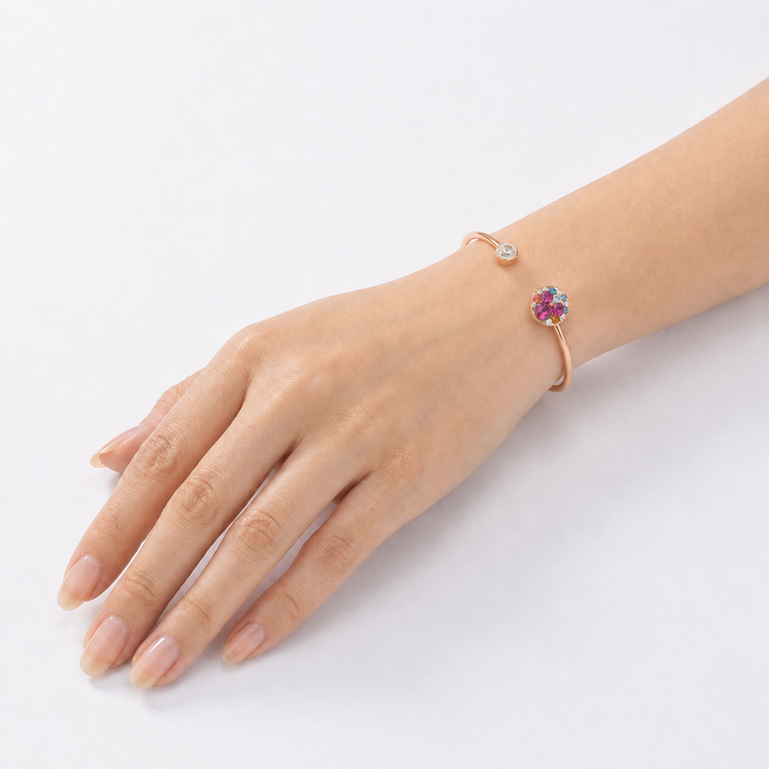 Blush Bloom Cuff - Rose pink