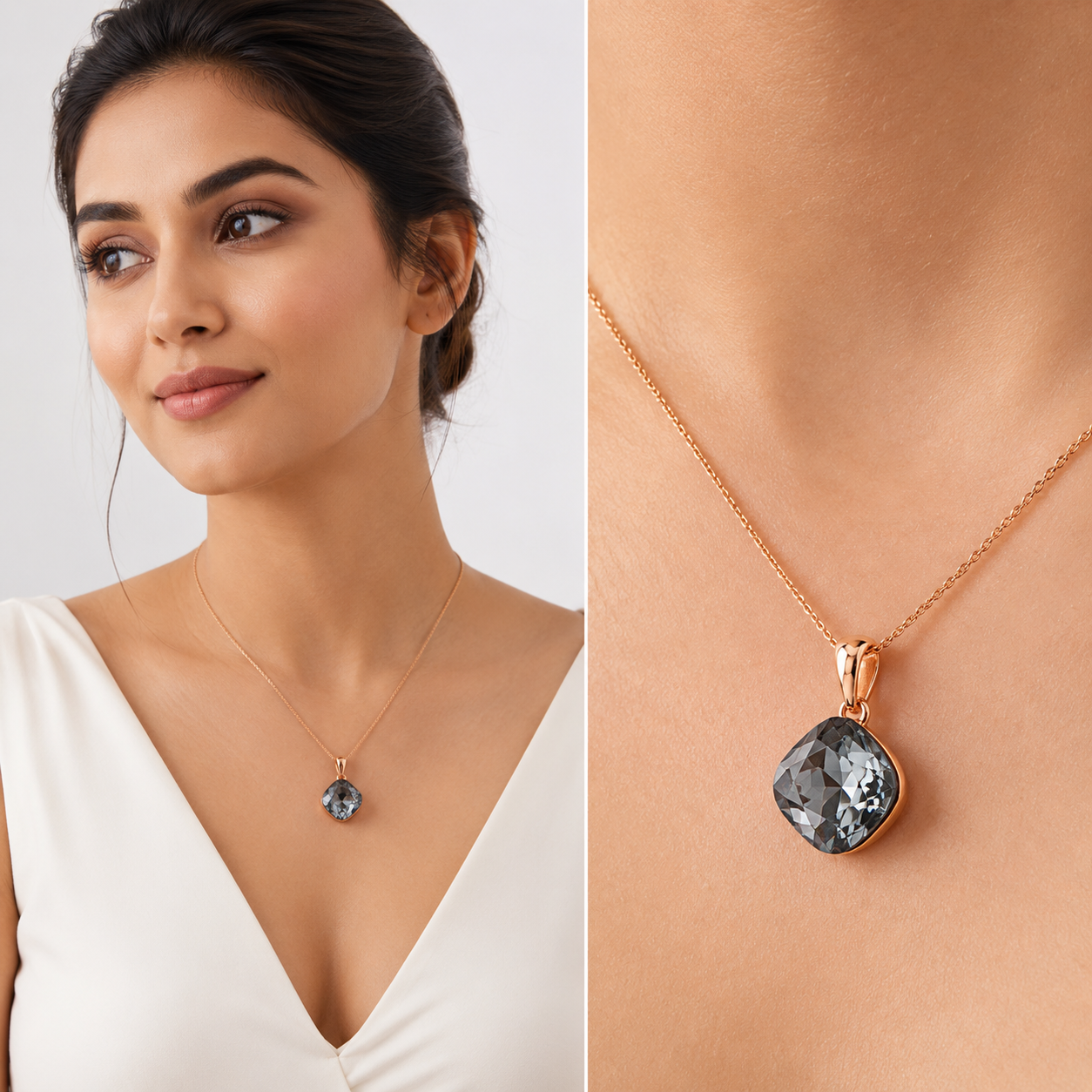 Midnight Choker Pendant Chain - Black