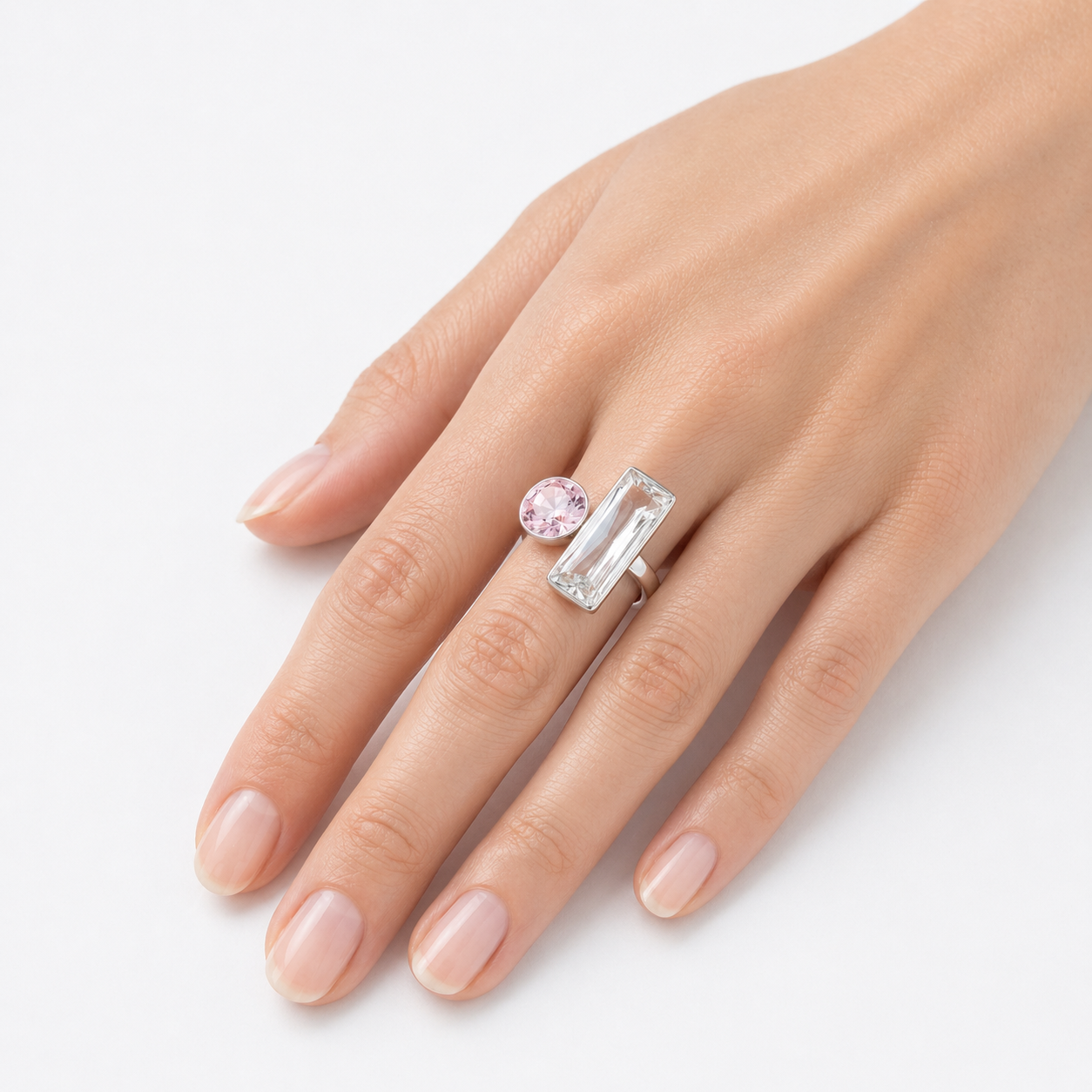 Blush & Ice Contrast Ring - Pink