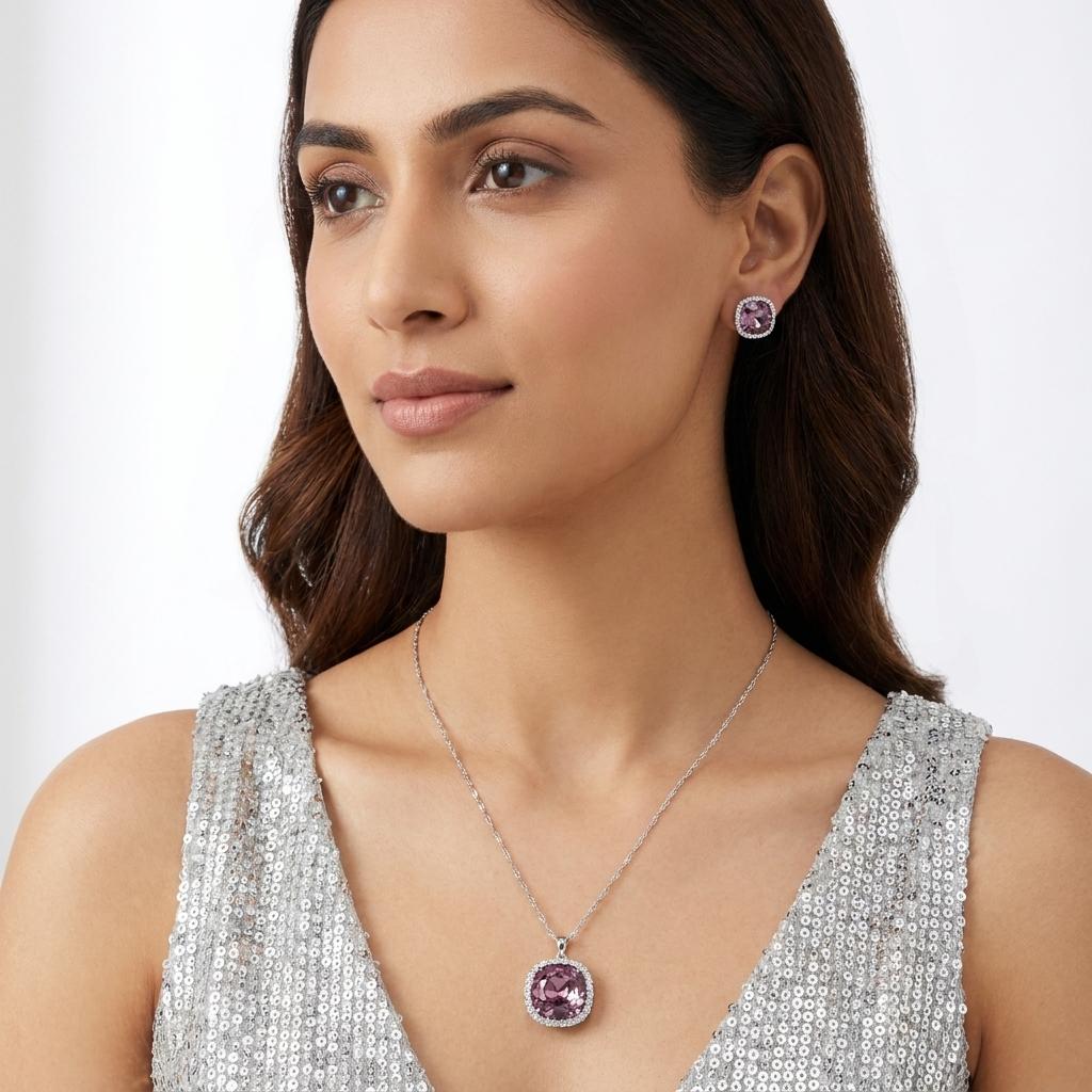 Blush & Ice Contrast Ring - Ruby Pink