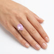 Rose Opal Teardrop Ring - Rose pink