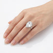 Rose Opal Teardrop Ring - Silver