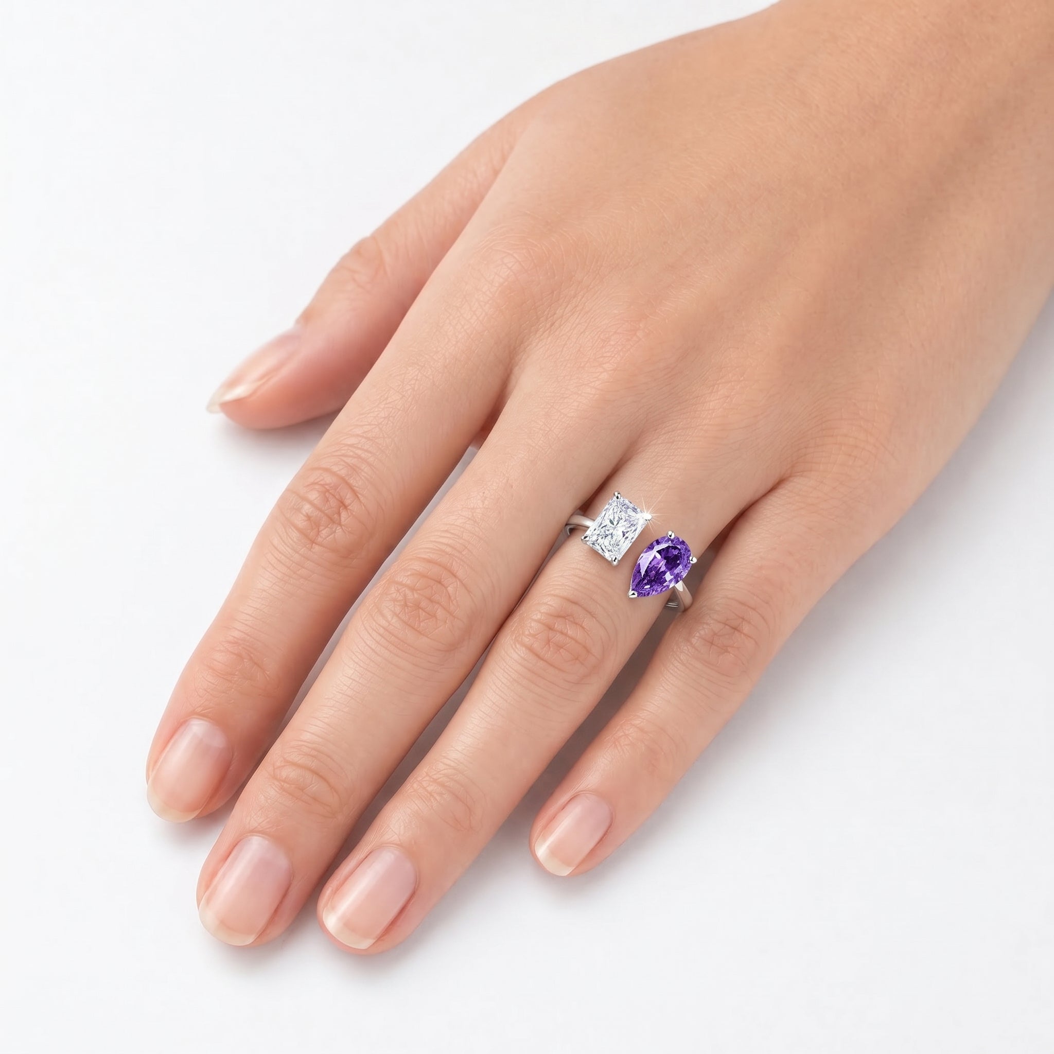Violet & Ice Bypass Ring