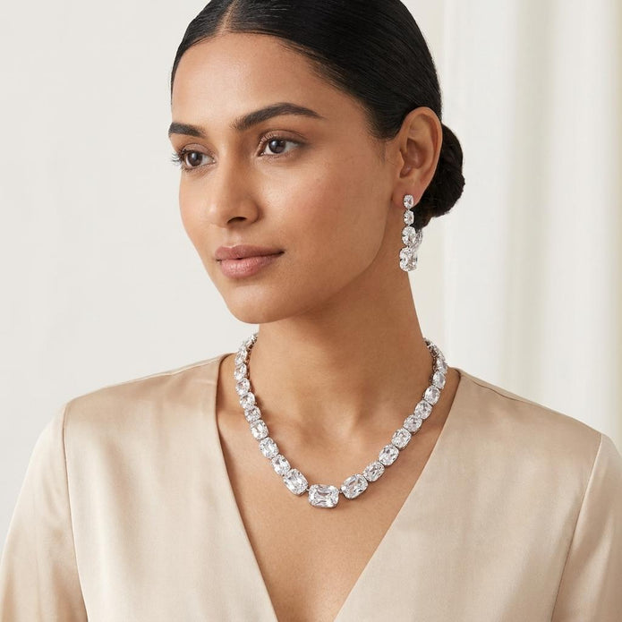 Royal Kundan Pendant - Silver