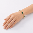 Forest Emerald Orbit Bracelet - Emerald Green