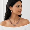 Champagne Medley Crystal Necklace Set - Multi-Colour