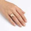 Rose Opal Teardrop Ring - Gold