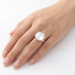 Aurora Crystal Cushion Ring - Clear